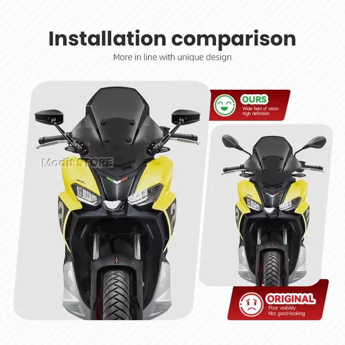 Rétroviseurs de moto pour Aprilia Backpack GT200