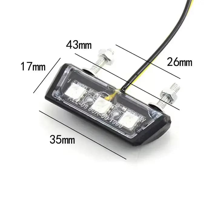 Lumière LED étanche pour plaque de planificateur de moto, modification, 12V