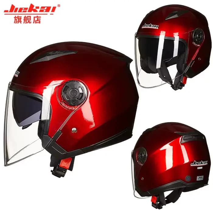 JEIKAI – Casque de moto avec double objectif, unisexe, véritable, pour scooter