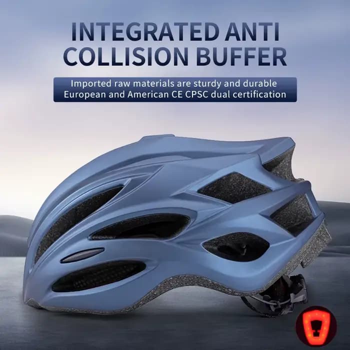 Horntour nouveau casque de vélo avec feu arrière ultraléger casque de vélo de route de course pour hommes femmes Sports de plein air cyclisme casquette de sécurité