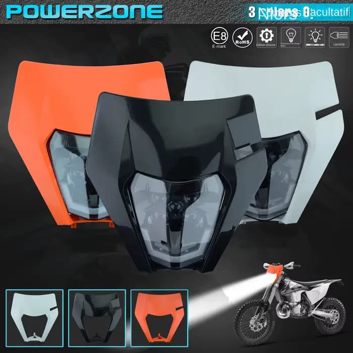 Moto phare LED phare phare Supermoto carénage pour KTM EXC SXF MX Dirt Bike Enduro phare LED