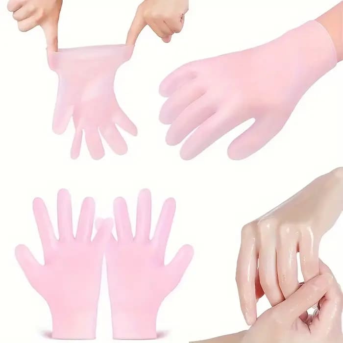 Lot de 2 gants hydratants en Silicone, exfoliants pour prévenir les mains sèches et laisser les mains, outil de soin des mains lisses et doux