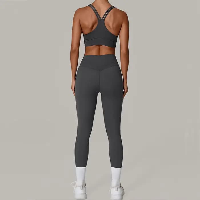 Survêtement pour femme, combinaison de Fitness, ensembles de Yoga, vêtements de sport, tenues d'entraînement, soutien-gorge, Leggings taille haute, vêtements de sport