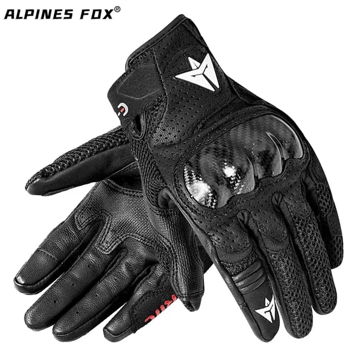 Alpines SMX-1 Moto Gants Étoiles Cuir Ecran Tactile Doigt Complet Knuckle De Protection Course Sur Route IsotRespirant