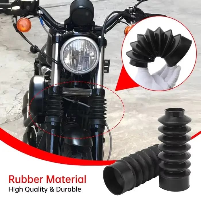 Bottes de fourche avant et longues en caoutchouc pour moto