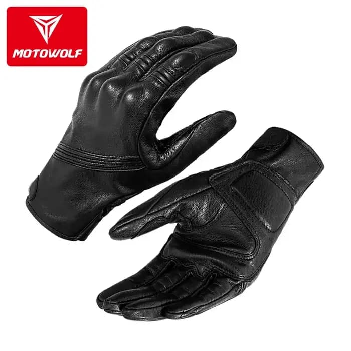 Gants de moto en cuir véritable