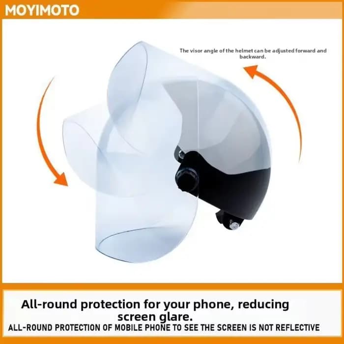 Support de téléphone pour moto avec housse anti-pluie étendue
