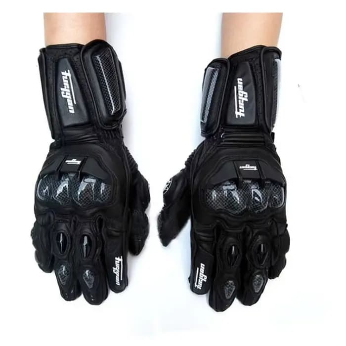 Gants de moto en cuir véritable pour hommes