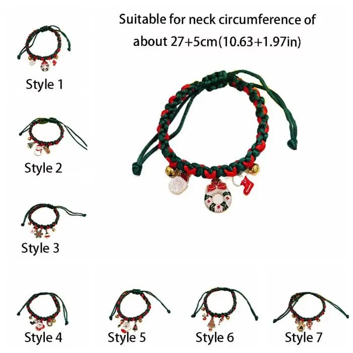 Accessoires pour animaux de compagnie collier de noël créatif pour animaux de compagnie exquis mignon collier pour animaux de compagnie mode réglable chat sangle de cou chat chien