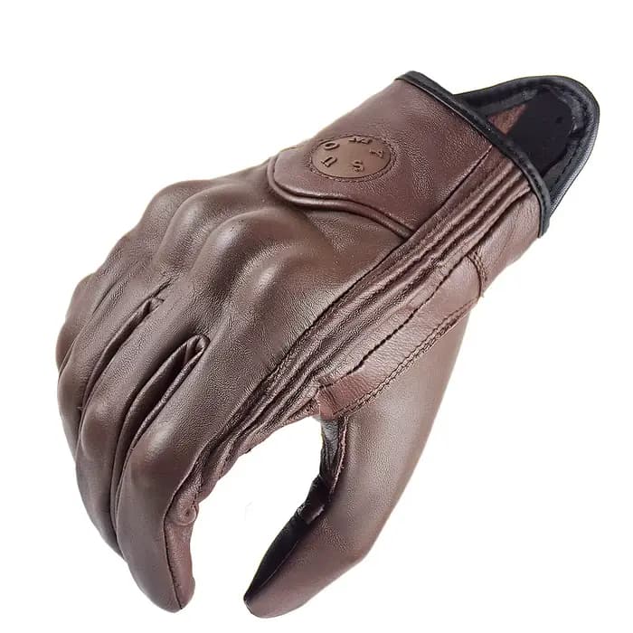 SUOMY gants de Moto marron Vintage en cuir hommes femmes
