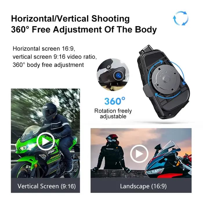 Casque de moto avec caméra DVR/caméra embarquée 1080P