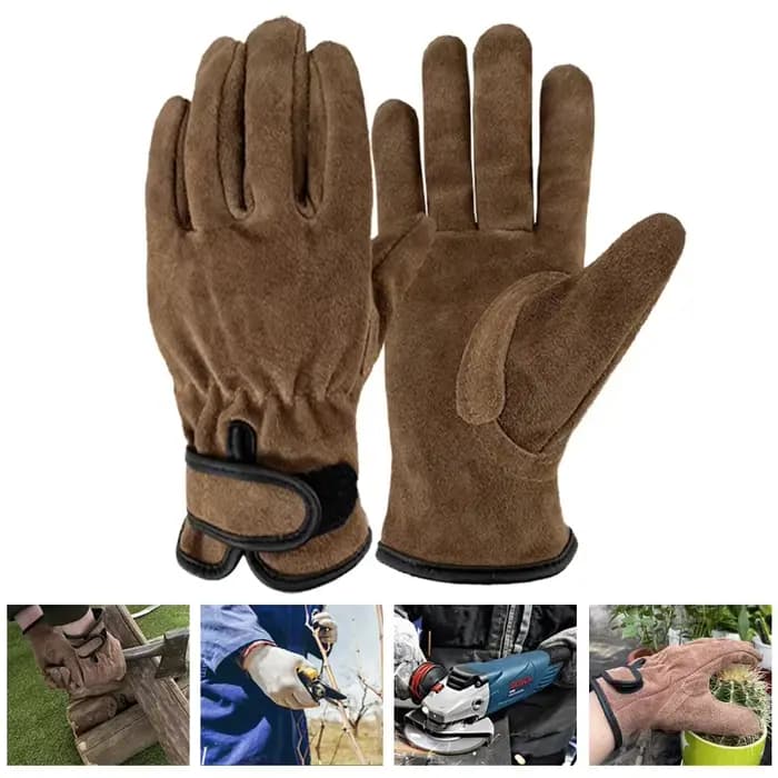 Gants de jardinage de Protection extérieure, nettoyage de cour, jardin Floral, cuir, Anti-épine et Protection des mauvaises herbes, gants de travail, 1 paire