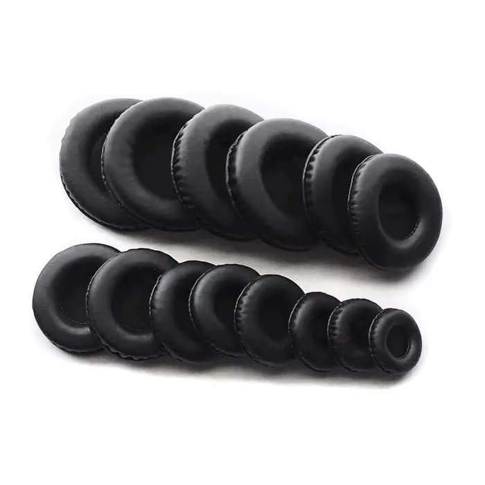 Coussinets d'oreille en mousse de cuir éponge pour casque