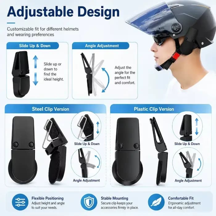 Support de fixation multifonctionnel pour casque de moto et vélo électrique