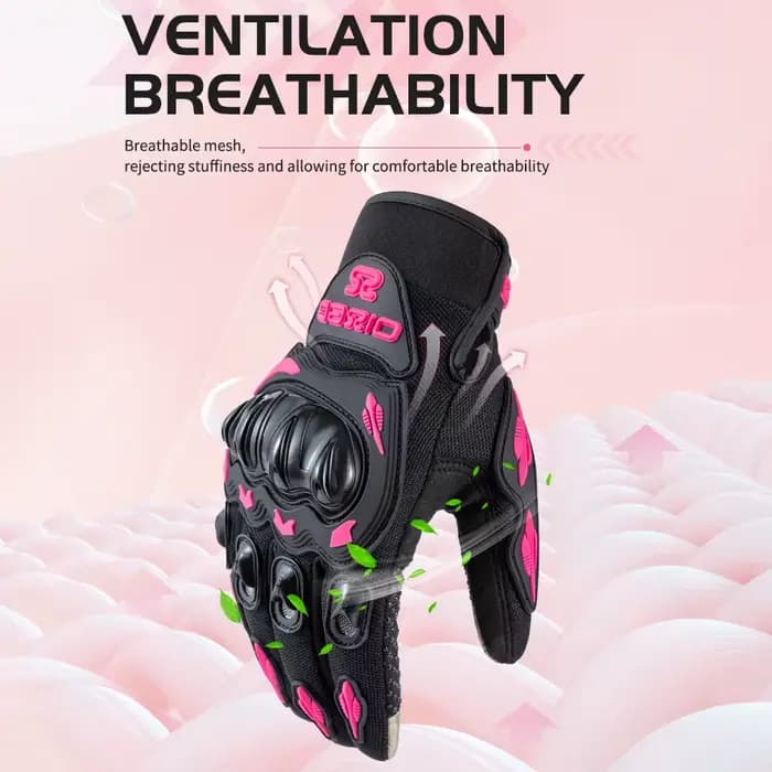 Gants de Moto d'été rose pour femmes