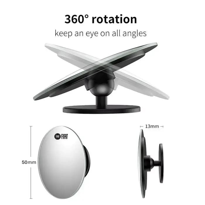 Rétroviseur de voiture 360 °   Petit miroir rond, accessoires automobiles pour FIAT 500 Ducato Panda Grande Punto Tipo Abarth Pulse 600 500L