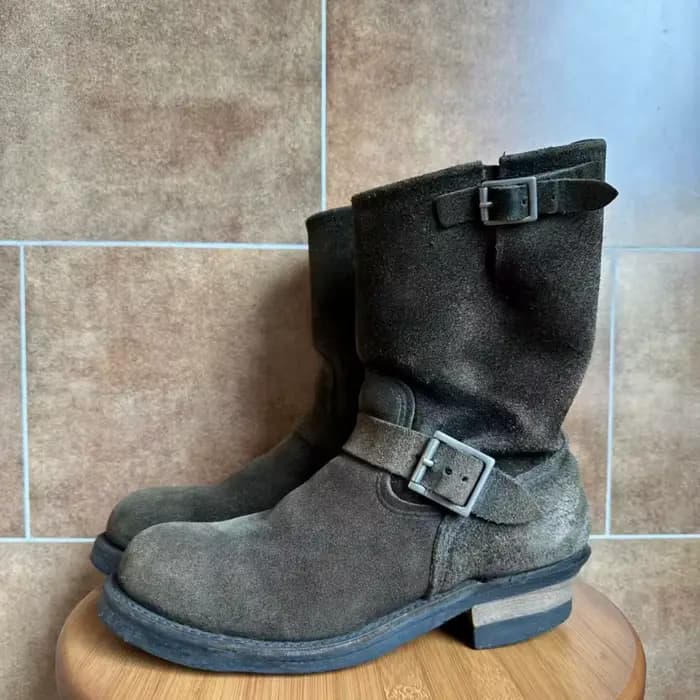Bottes de moto en cuir véritable pour hommes