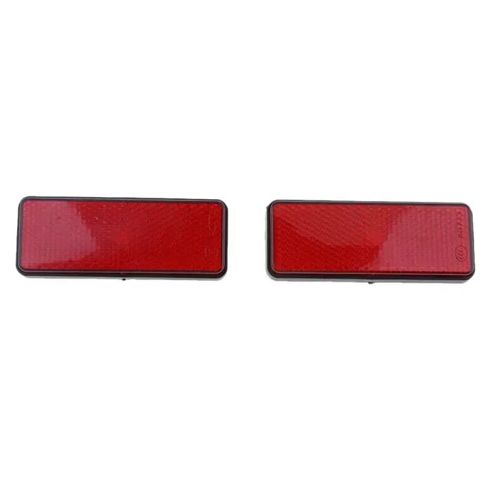 Réflecteur de coulée rectangulaire rouge pour moto