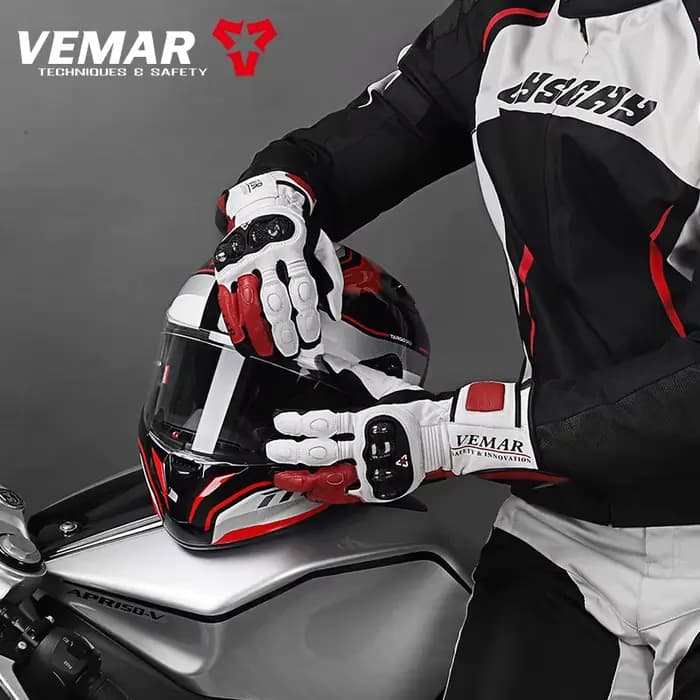 Gants de moto VEMAR Locomotive rétro en cuir de chèvre