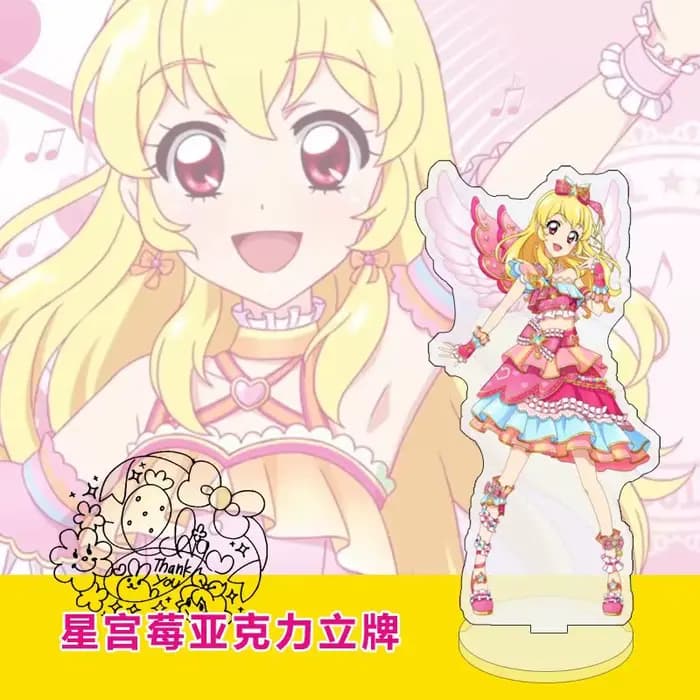 Kawaii Aikatsu support signe acrylique Animation créative étudiant enfant idole Figure Hoshimiya Ichigo ornements recueillir cadeau d'anniversaire
