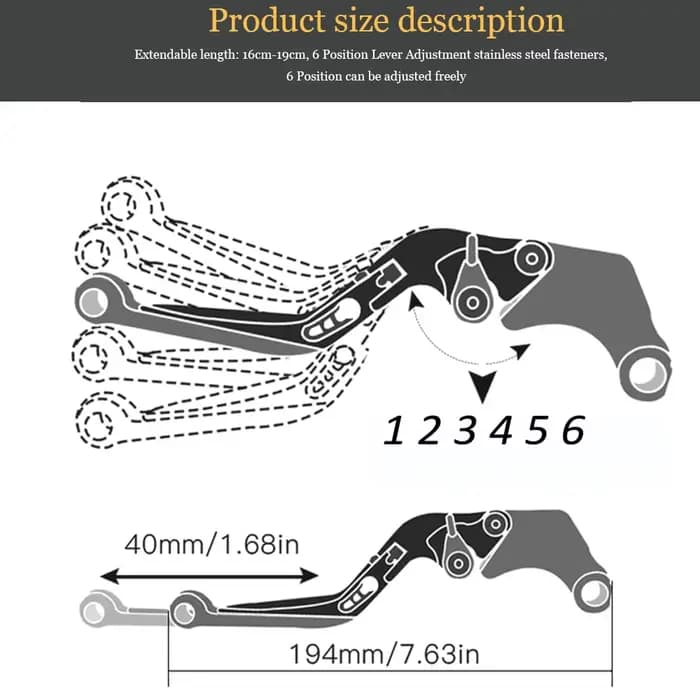 Pour Aprilia SRMAX SR 50 MY SR MAX 125 300 2011-2019 2018 accessoires de moto leviers d'embrayage de frein poignées extensibles levier