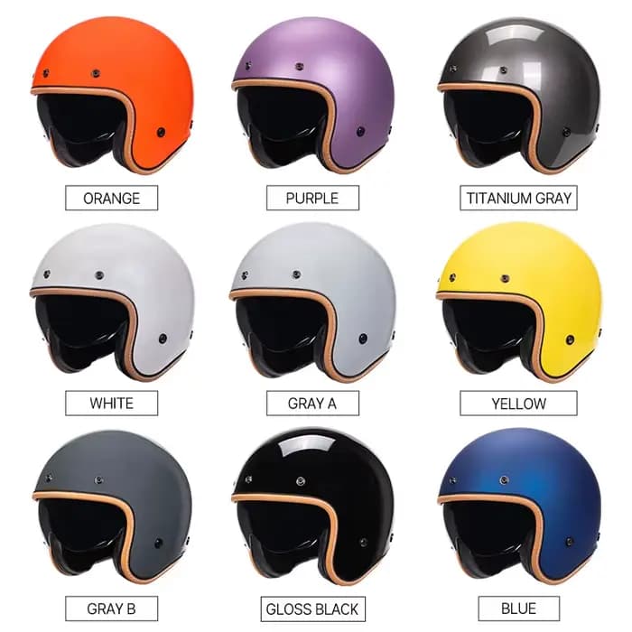 Casque Jet DOT casque ouvert pour hommes femmes rétro 3/4 casques De Moto Vintage café Racer demi-visage casque Capacete De Moto