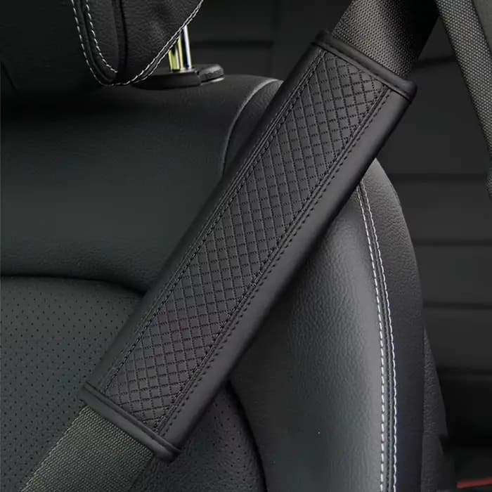 Coussin de rembourrage de ceinture de sécurité en cuir PU, accessoires de voiture, couverture initiée, protection respirante, accès intérieur automatique