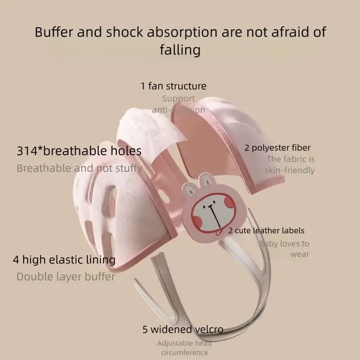 Casque de sécurité pour bébé sans bosses, Protection à 360 degrés, casquette de pare-chocs respirante pour nouveau-né, coussin de tête réglable absorbant les chocs pour tout-petits