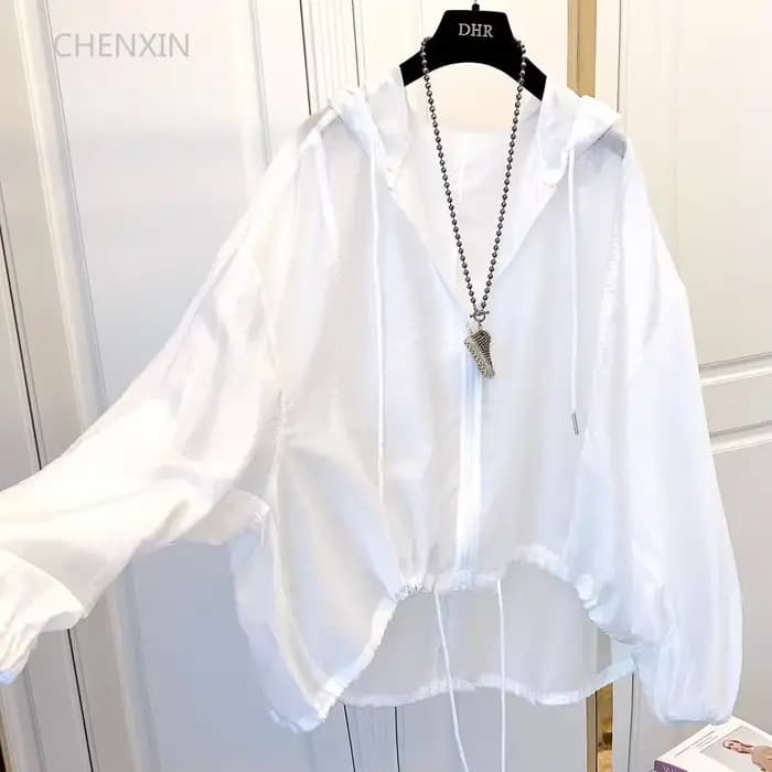 Vestes à Capuche pour Femme, Vêtements d'Extérieur Légers et Respirants, avec Fermeture Éclair Résistante au Soleil, Été