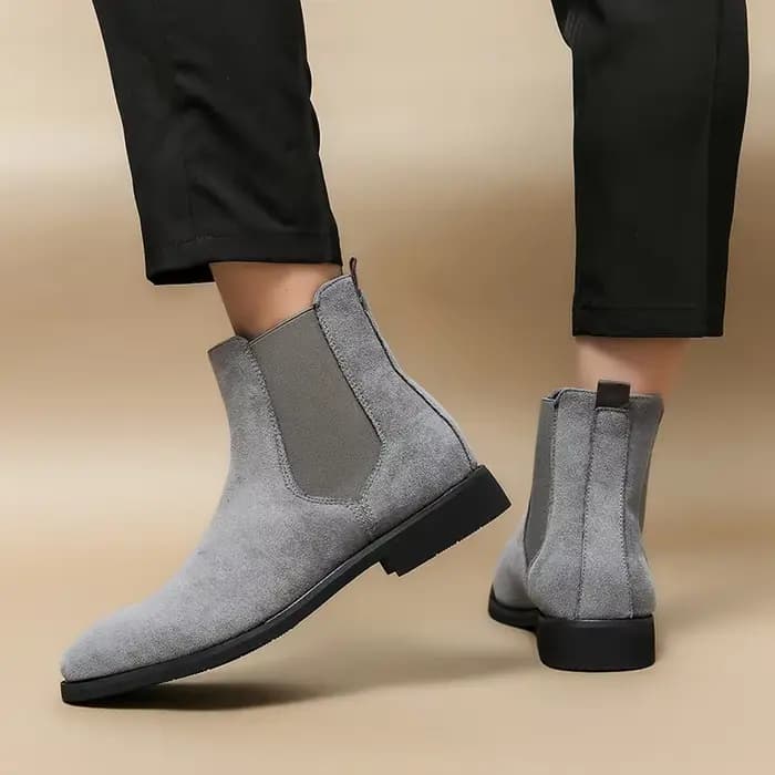 StephanBoots-Bottes de cowboy faites à la main pour hommes, Flock Business, Rinse, Gris, Taille 38-46, Nouveau