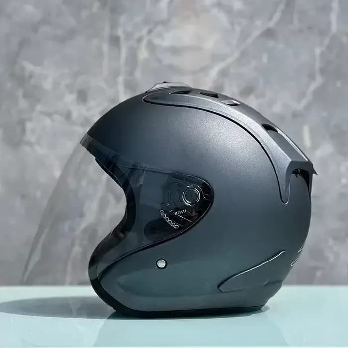 3/4 casque ouvert Ram4 gris mat