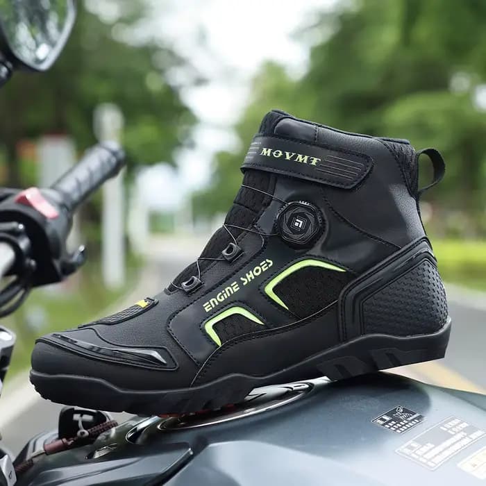 Bottes de moto en cuir pour hommes