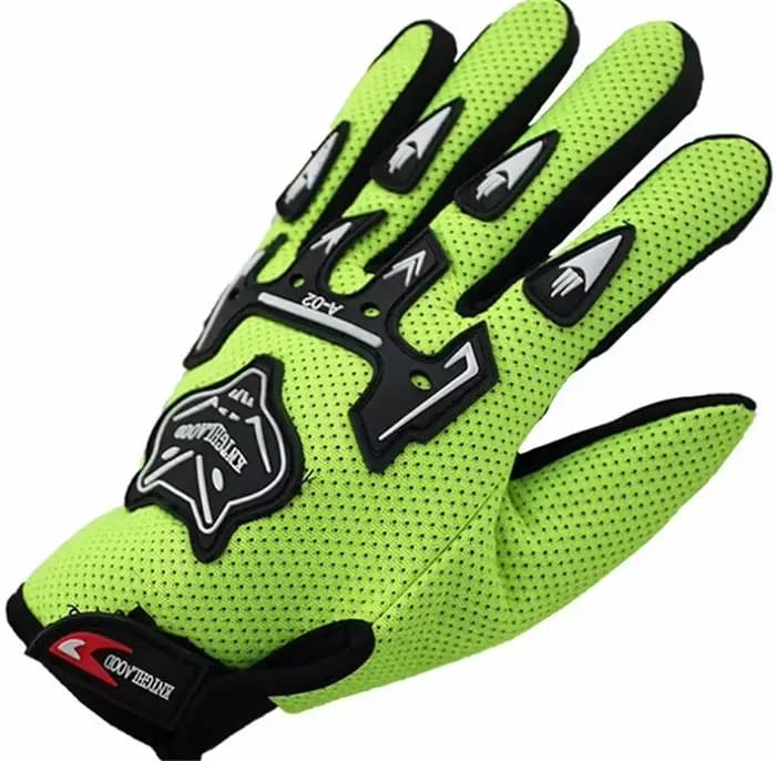 Gants de moto en cuir à doigts complets pour enfants