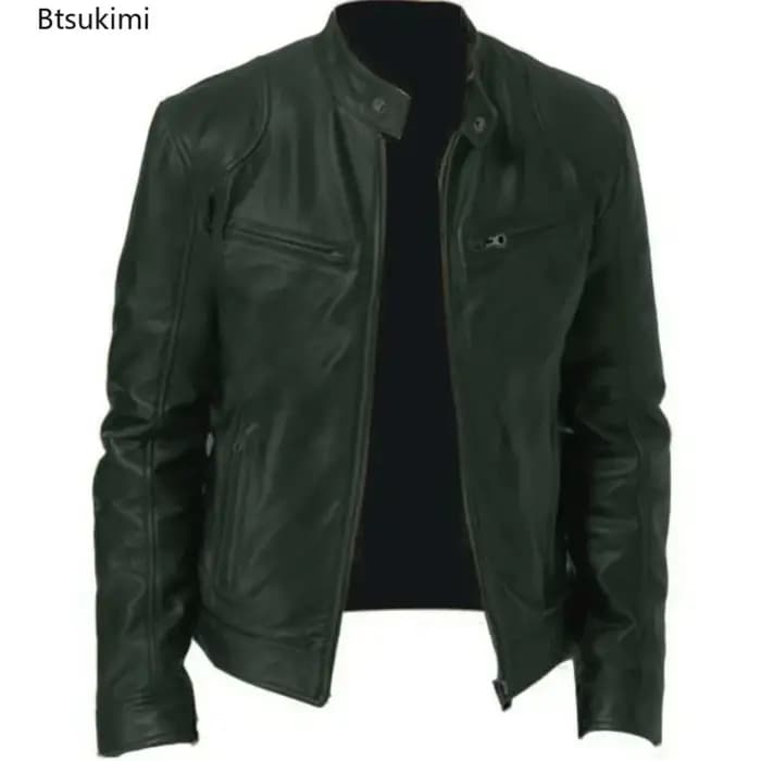 Veste de moto en cuir pour hommes