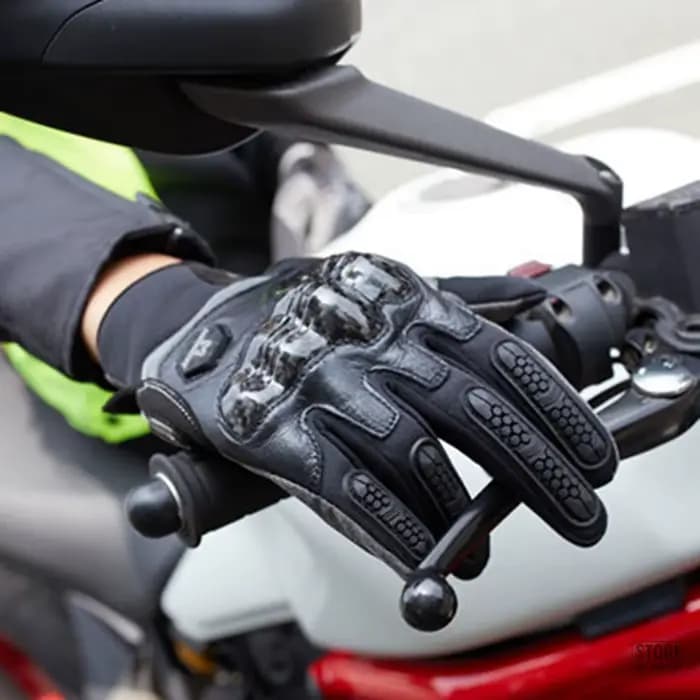Masontex-Gants de Moto en Fibre de Carbone à Doigt Complet
