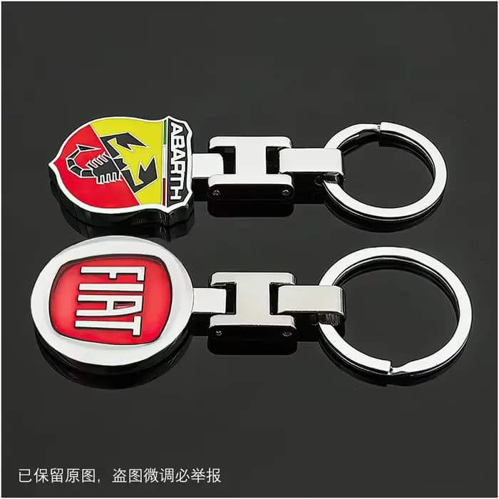 Porte-clés emblème de voiture, accessoires de style automobile pour FIAT 500 Ducato Panda Grande Punto Tipo Abarth Pulse Strada 600 Abarth