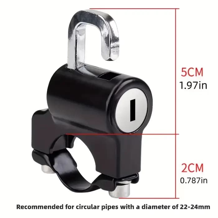 Serrure universelle pour casque de moto