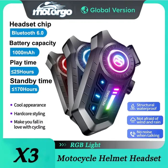 X3 moto Bluetooth 6.0 casque