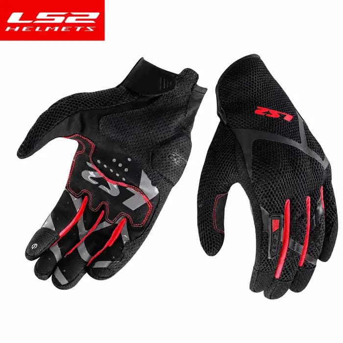 Gants de moto LS2 en maille respirante pour hommes et femmes