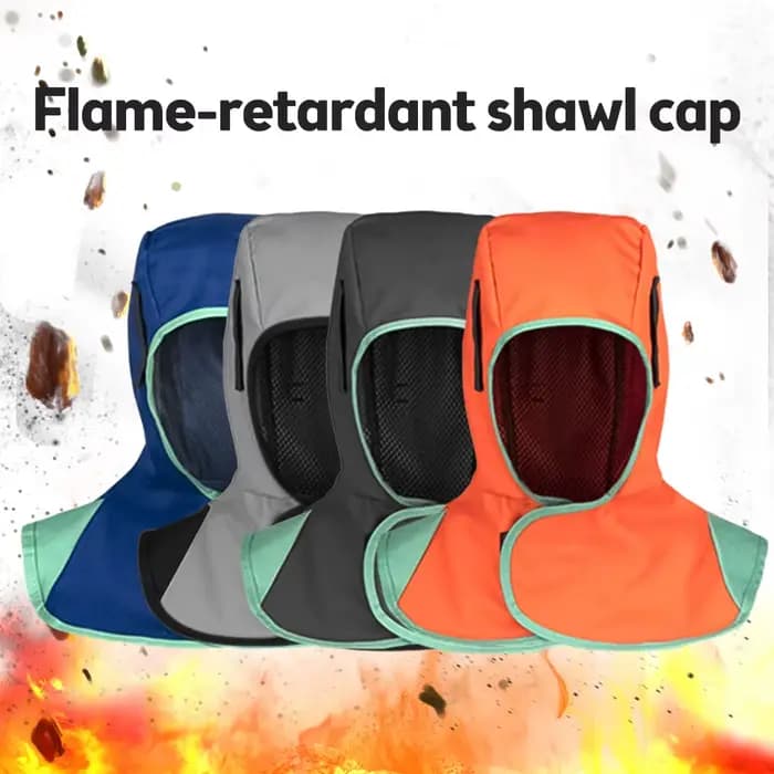 Cagoule de soudage entièrement protectrice, lavable, respirante, ignifuge, casque de sécurité anti-éclaboussures et anti-poussière