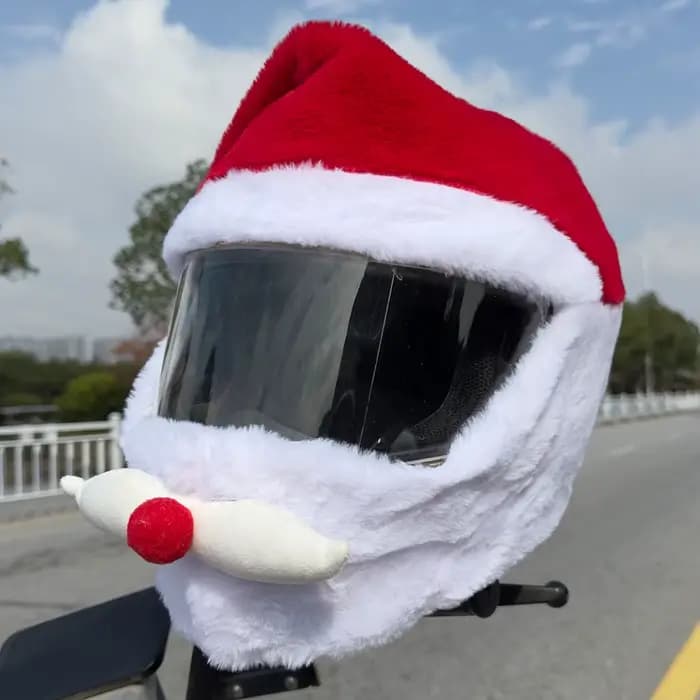 Housse de casque de moto de noël