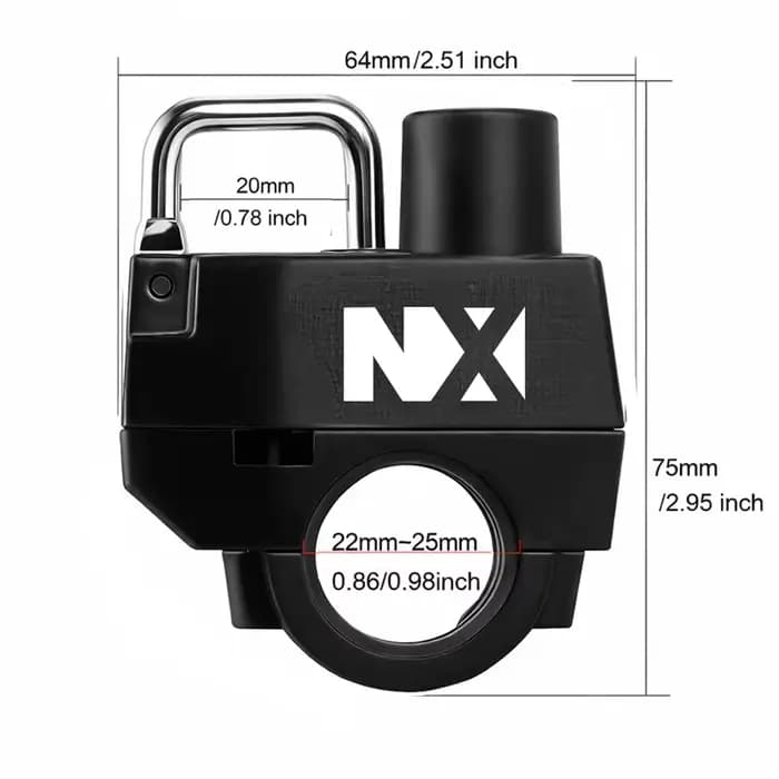 Nouveau Verrou de Casque CNC pour Moto HONDA NX400 NX500 NX 400 500 2024-2026 Antivol Antirouille Dispositif de