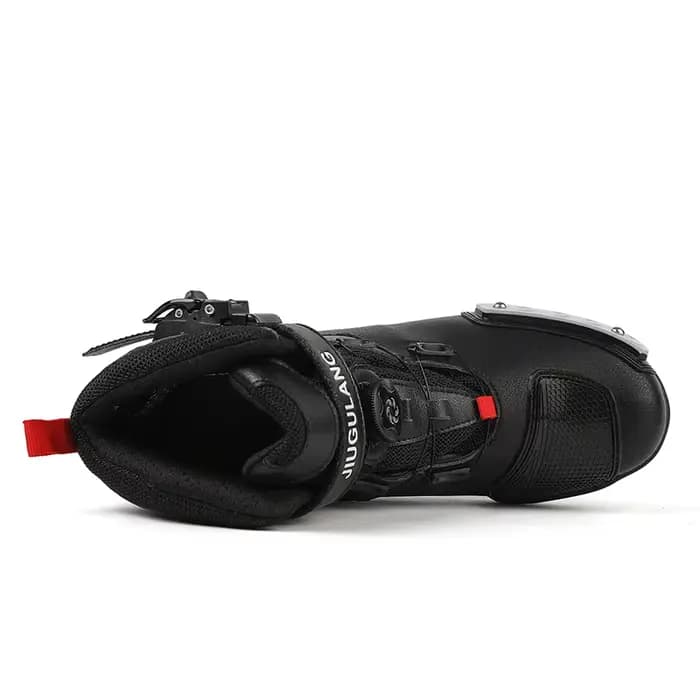 Bottes de moto en cuir pour hommes