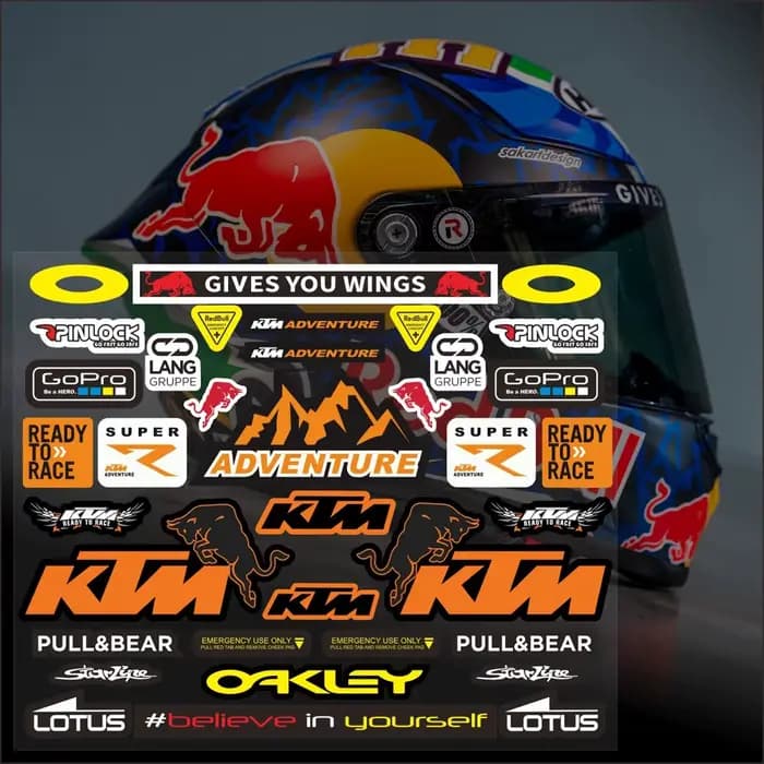Autocollants pour casque KTM
