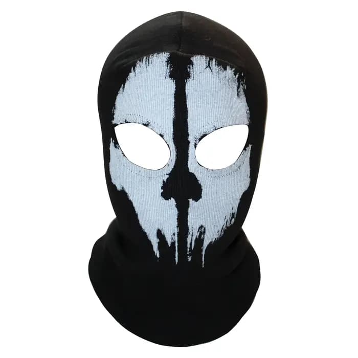 Masque de crâne fantôme en coton unisexe