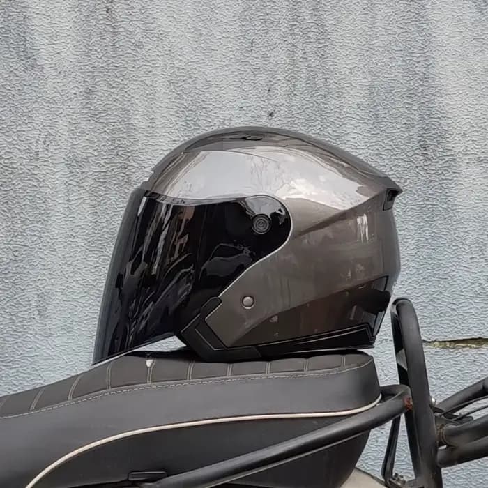 Hommes Moto demi-casques double lentille Scooter