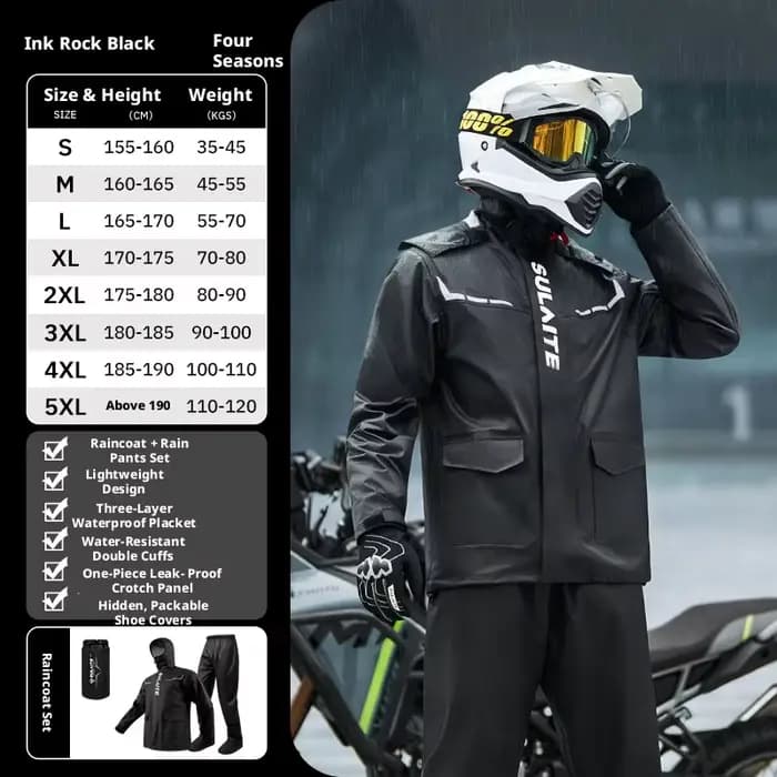 Combinaison de pluie pour moto pour hommes et femmes
