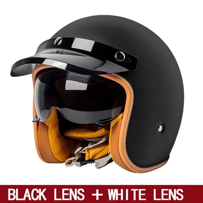 Casque de moto standard national certification 3c demi-casque pour hommes et femmes quatre saisons lentille intérieure