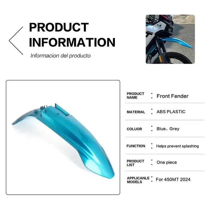 Pièces de garde-boue avant de MOTO CFMOTO 450MT 450 MT CF450MT CF