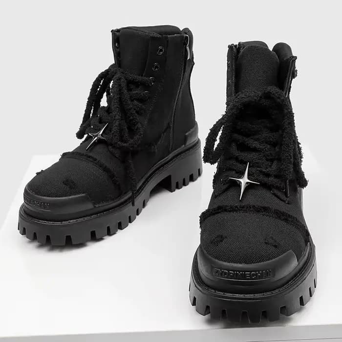 Bottes hautes à semelles épaisses pour hommes